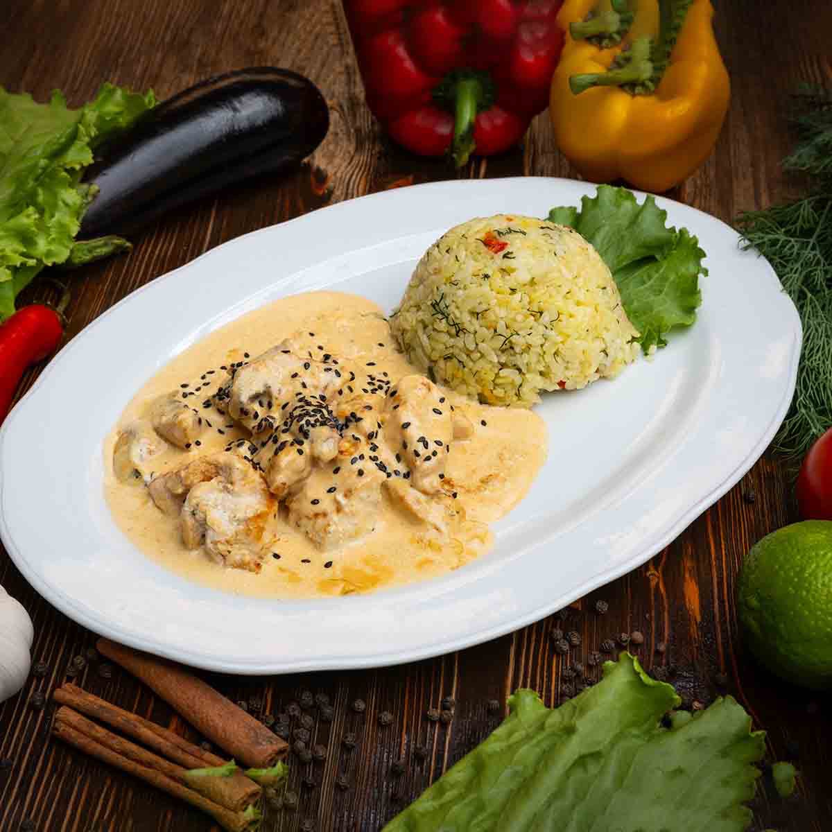 Курица в сливках