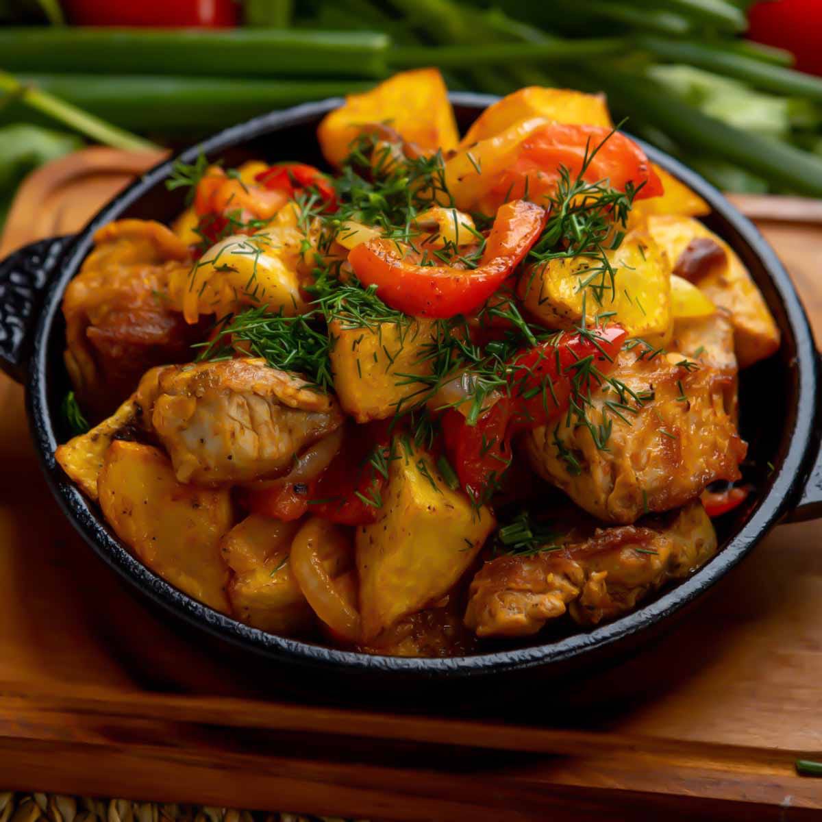 Жаркое с говядиной и картошкой