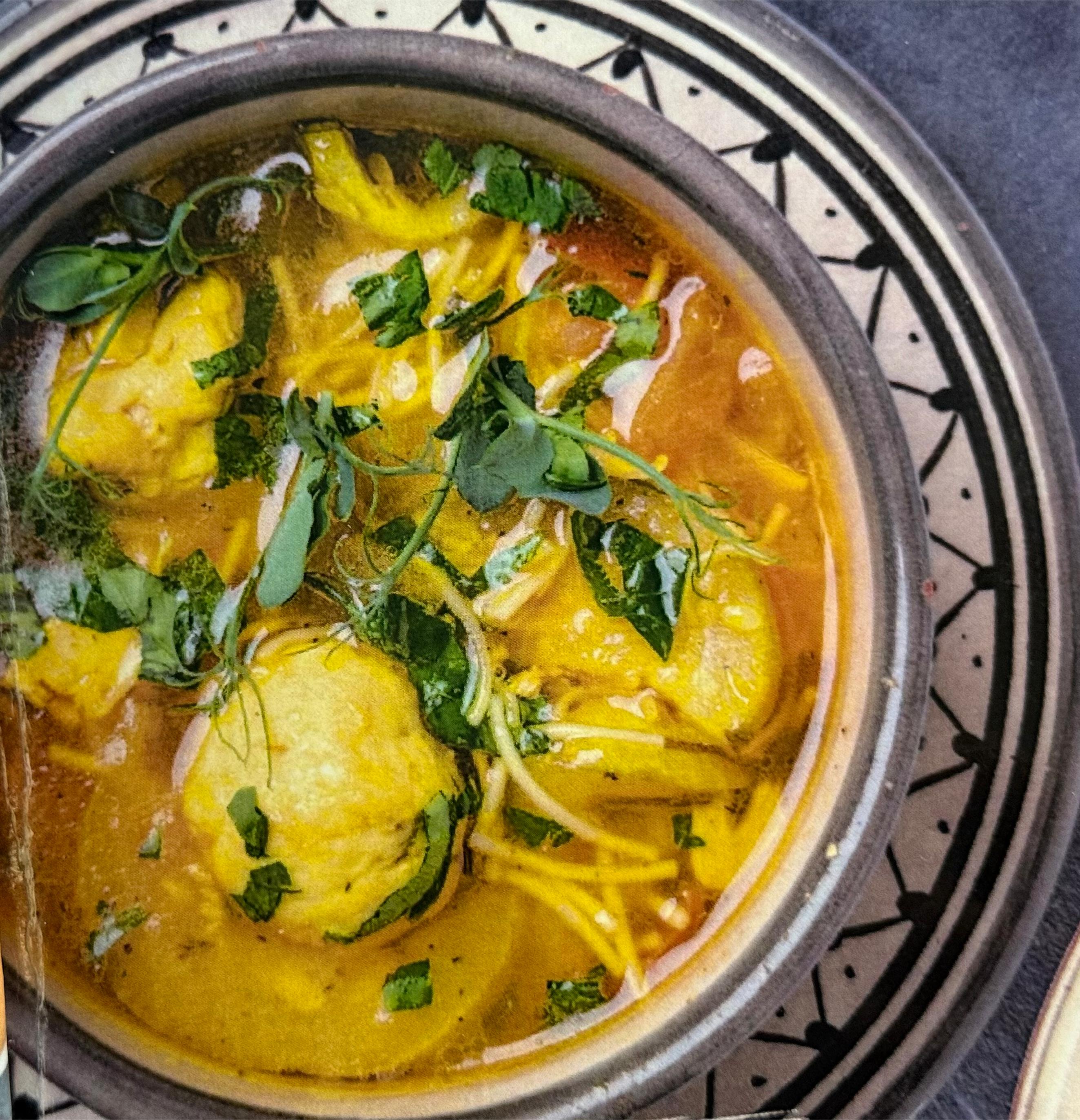 Марокканский суп с курицей