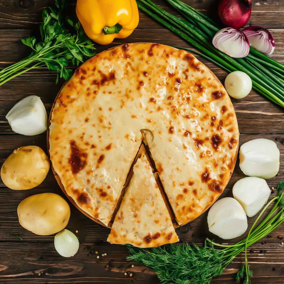 Пирог с сыром и картофелем