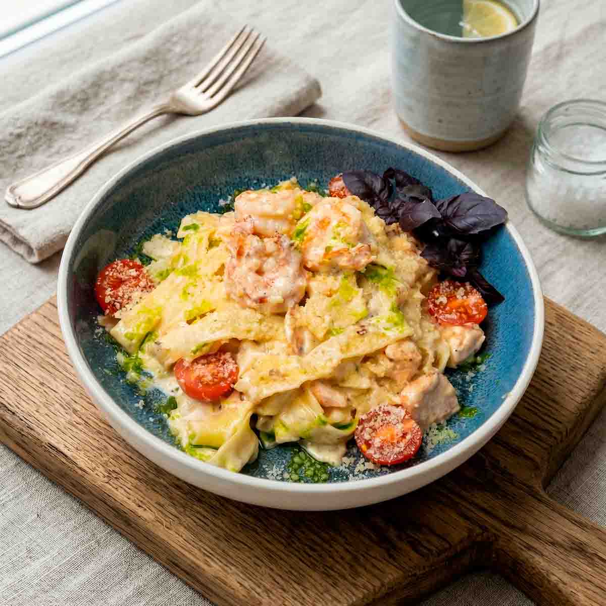 Фетучини с морепродуктами
