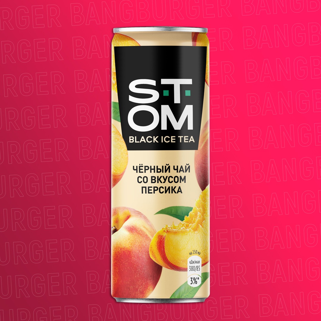 STOM Черный чай со вкусом персика