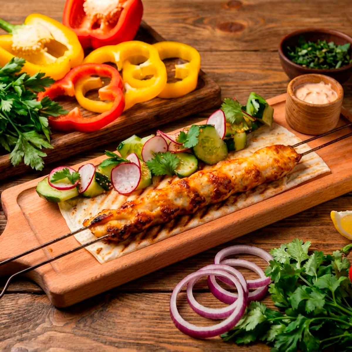 Люля кебаб из морепродуктов